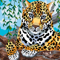 Леопард, картина по номерам