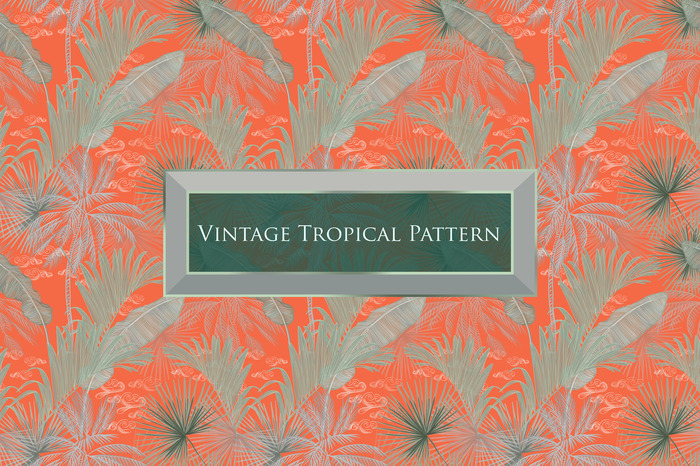 vintage tropical pattern