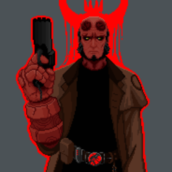 Hellboy Pixelart