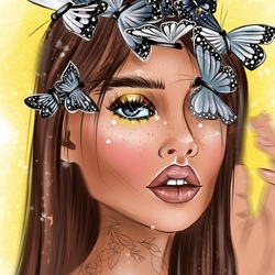Девочка с бабочками 🦋
