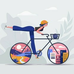 Girl on a bike