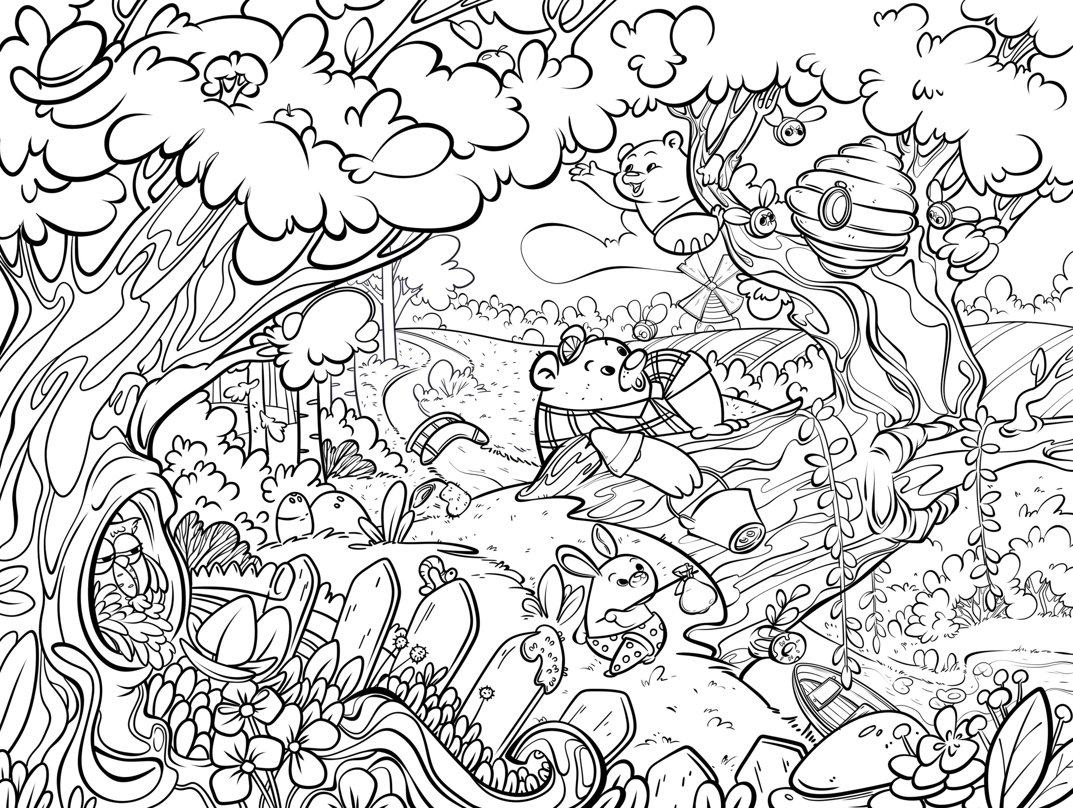 Волшебный лес.Раскраска. 145х210 мм, 16 стр. 1+1 Умка