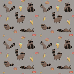 Бесшовный паттерн с енотами