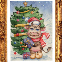 Новогодний бычок