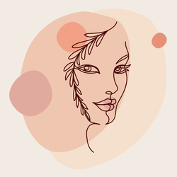 Девушка, line art