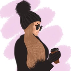 Девушка с кофе