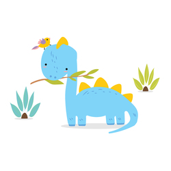 Милый синий динозавр 