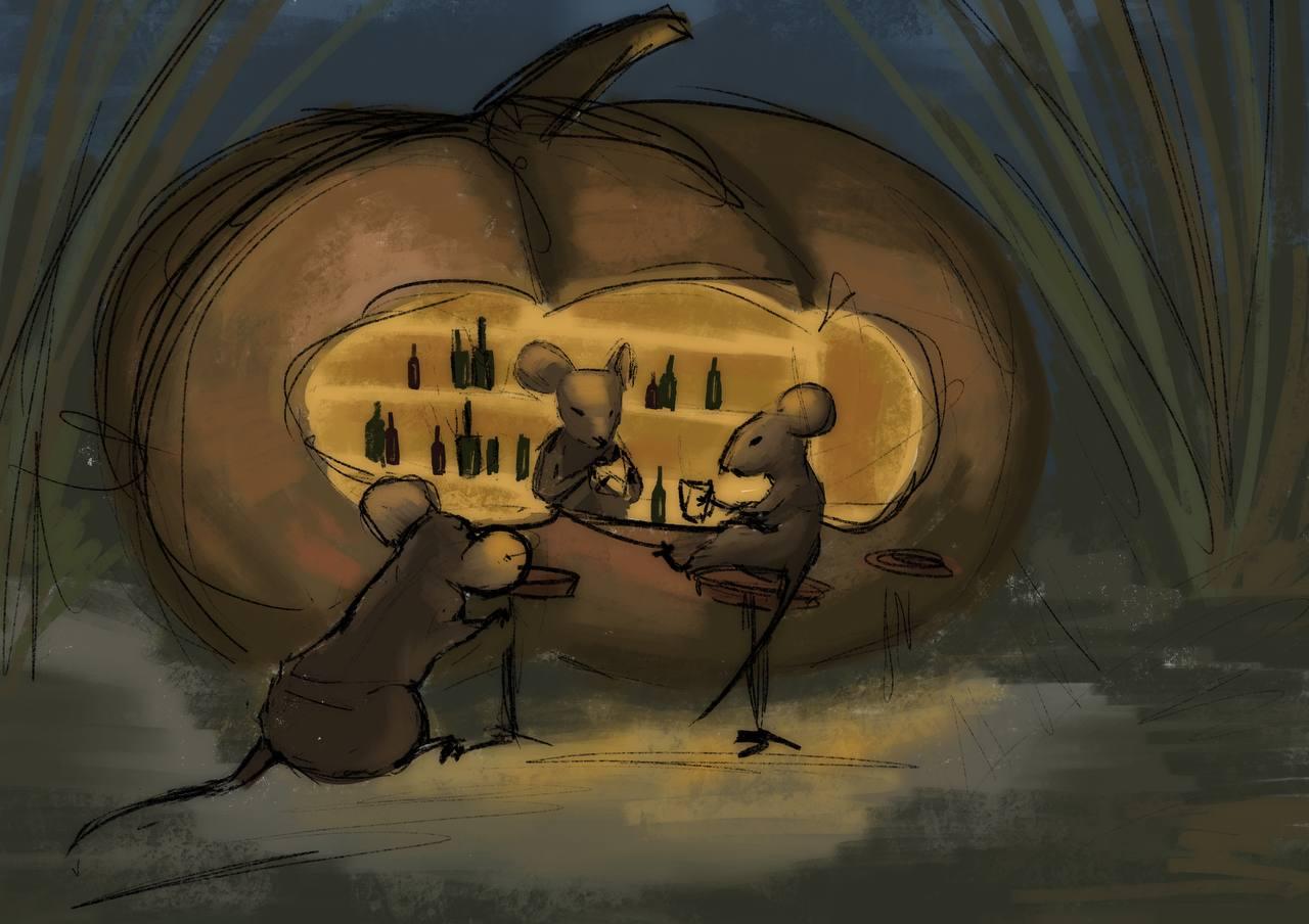 Ночной бар в тыкве