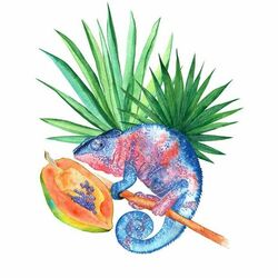 Композиция с хамелеоном