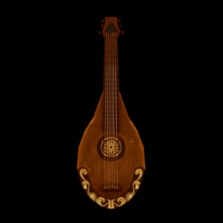 Игровая модель лютни (Low Poly)