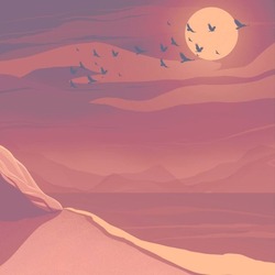 Иллюстрация пейзаж