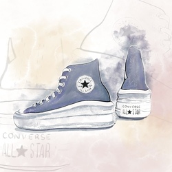 Converse. Цифровая акварель