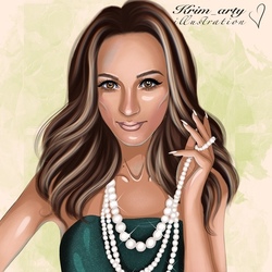 Девушка с бусами