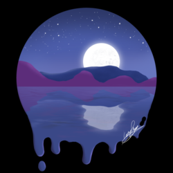 Луна и горы