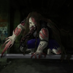 My friend in Resident Evil's style