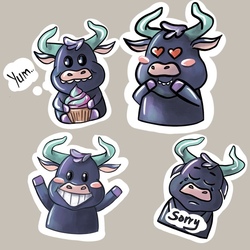 Sticker pack | cute ox 