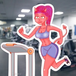 Рокси в спортзале