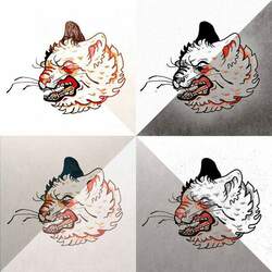 Коллаж с тиграми