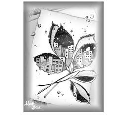 Осенние листья - память о лете.Стилизация.