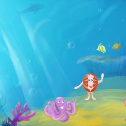 иллюстрация к сказке "Счастливы моллюск"