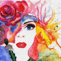 Девушка-цветы.