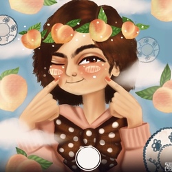 Девочка с персиками 