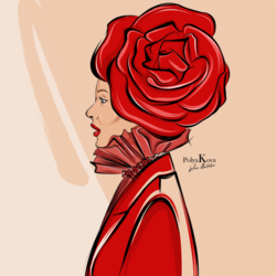 LADY IN RED ROSE