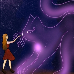 Девочка и её кот!