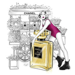  Fashion illustration parfum