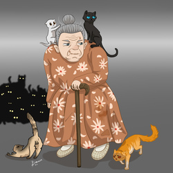 Бабка с кошаками