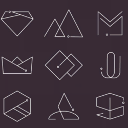 Набор свободных минималистичных логотипов