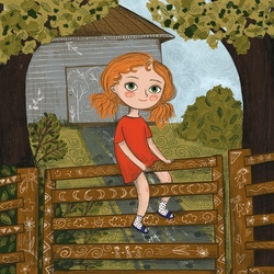 Девочка на заборе