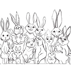 Семья зайцев 