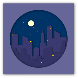 Ночной город.