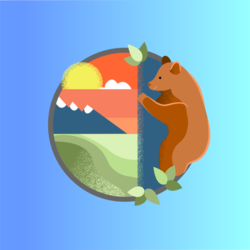 Мишка на дереве.