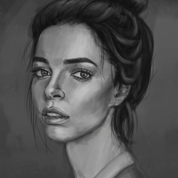 Черно-белый портрет