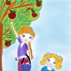 Девочки с яблоками