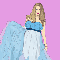 Девушка в голубом