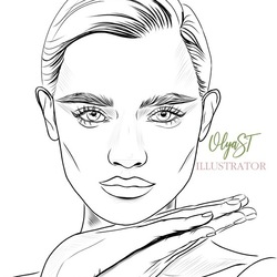 Эскиз Красивое Лицо