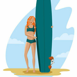 Surfer girl still