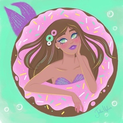 Mermaid and donut