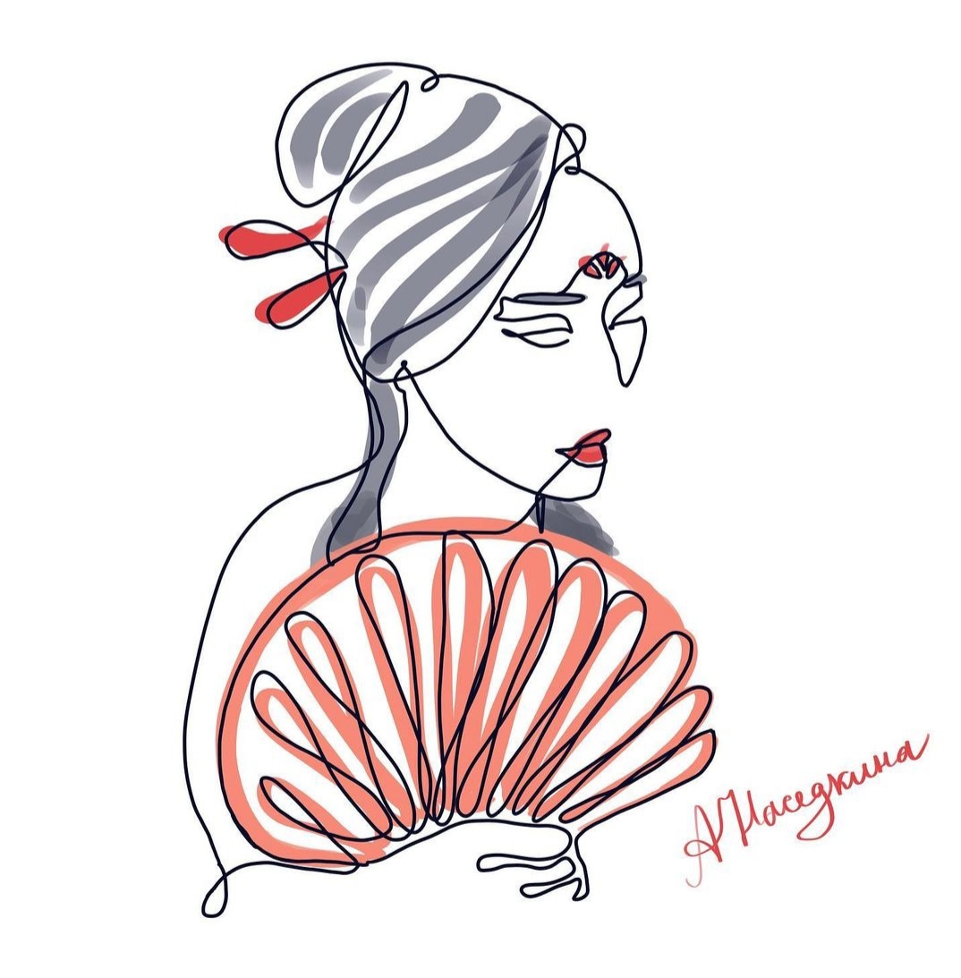 Японка с веером