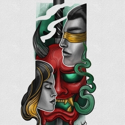 Японимя.Эскиз к татуировке