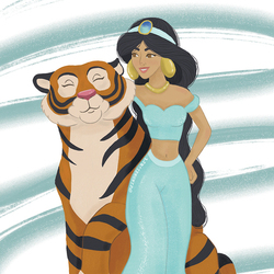 Фанарт "Жасмин и тигр"
