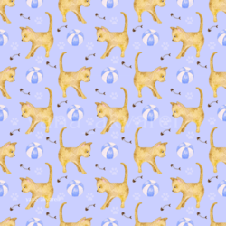 Паттерн детский Кот с мячом