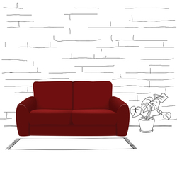 Диван у стены
