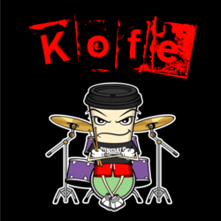 Лого-персонаж для музыкальной группы KOFE