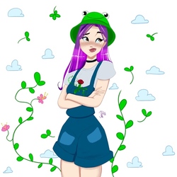 Девушка в жабьей панаме