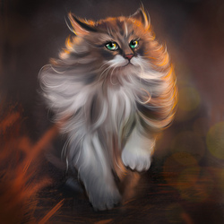 Цифровая иллюстрация "Сказочный кот"