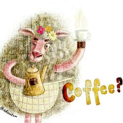Овца и кофе